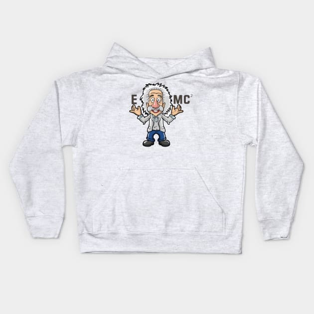 Einstein's Laugh Formula: E=MC^2 = Endless Chuckles Kids Hoodie by ATTO'S GALLERY